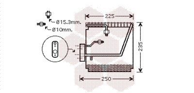 VAN WEZEL Испаритель, кондиционер 2500V198